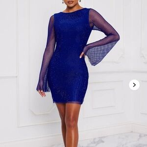Royal Blue Long Sleeve Dress